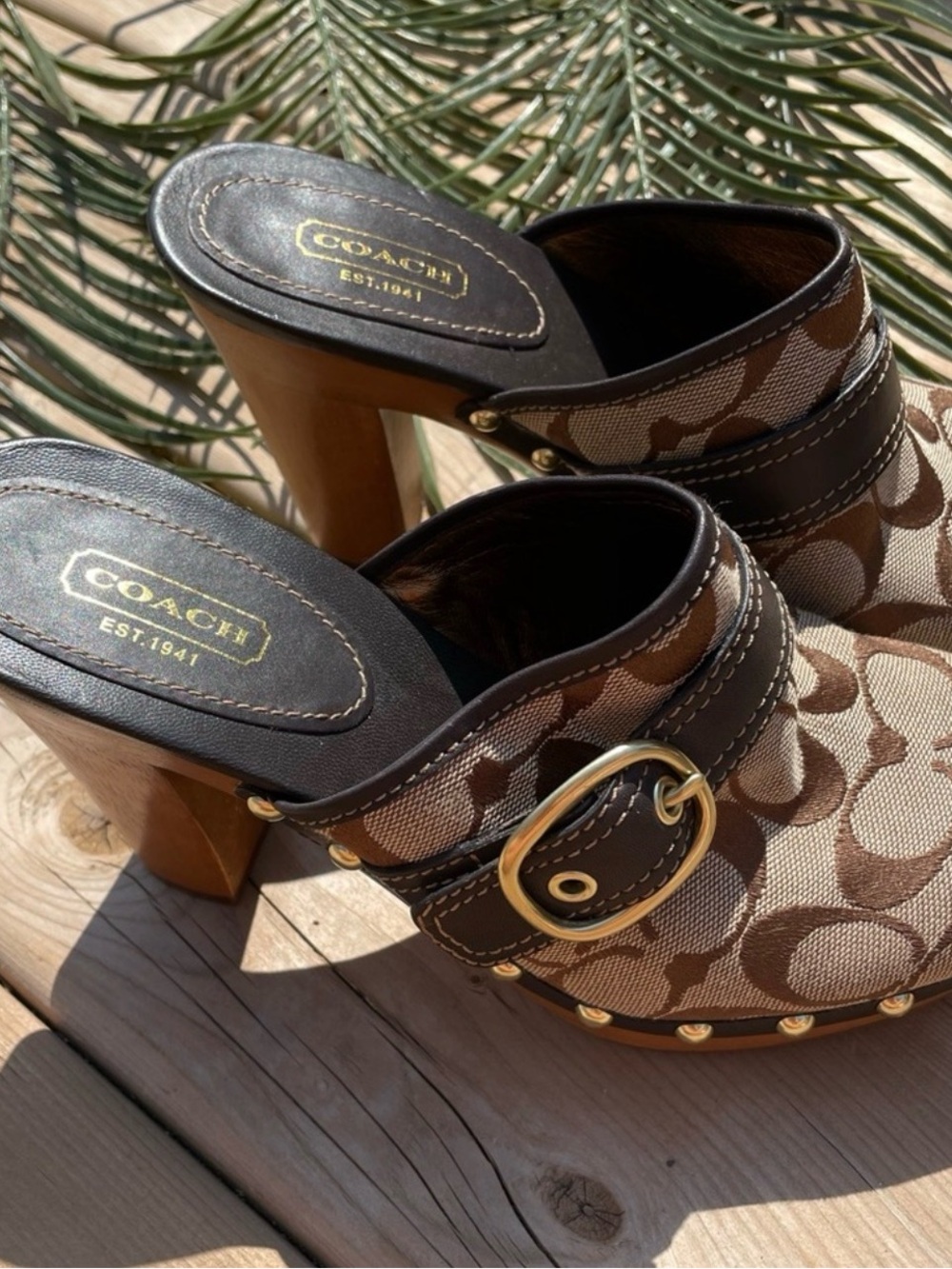 Coach Monogram Clogs